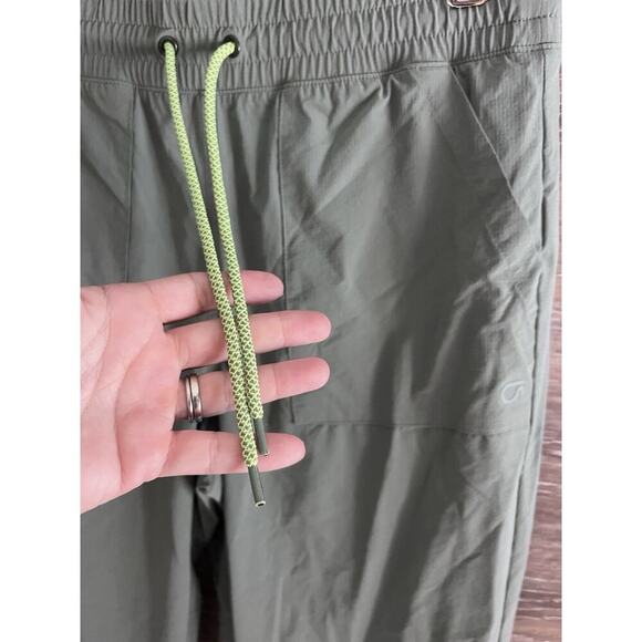 GAP GAPFIT Ribbed Side Pocket Hiking Joggers Pants Women Small Green - Picture 3 of 10